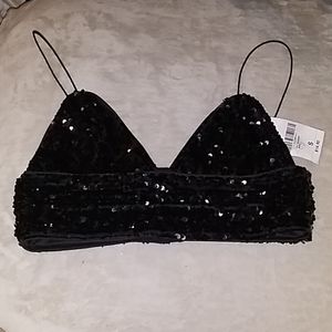 Black party crop top
